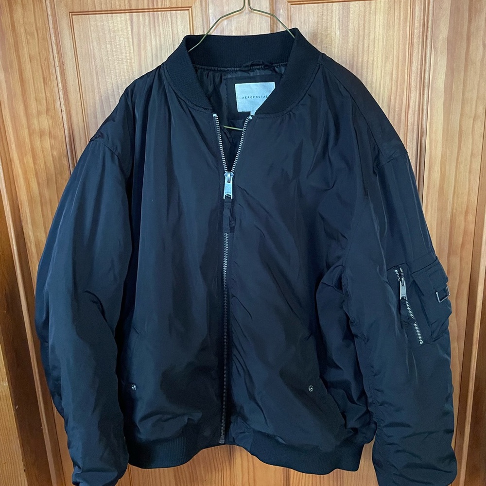Aeropostale Black Bomber Jacket